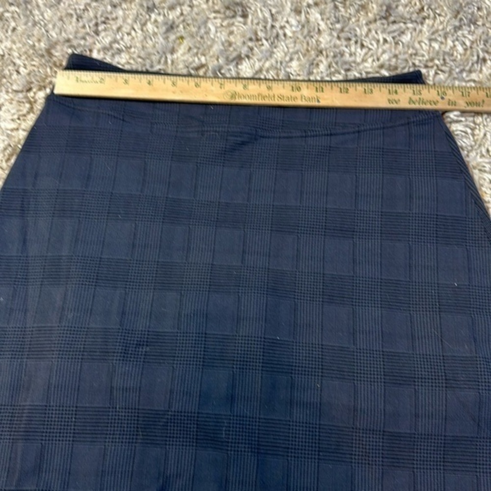 Athleta Women's Plaid Everyday Skort Skirt Stretchy Liner Shorts Sz S Black Gray